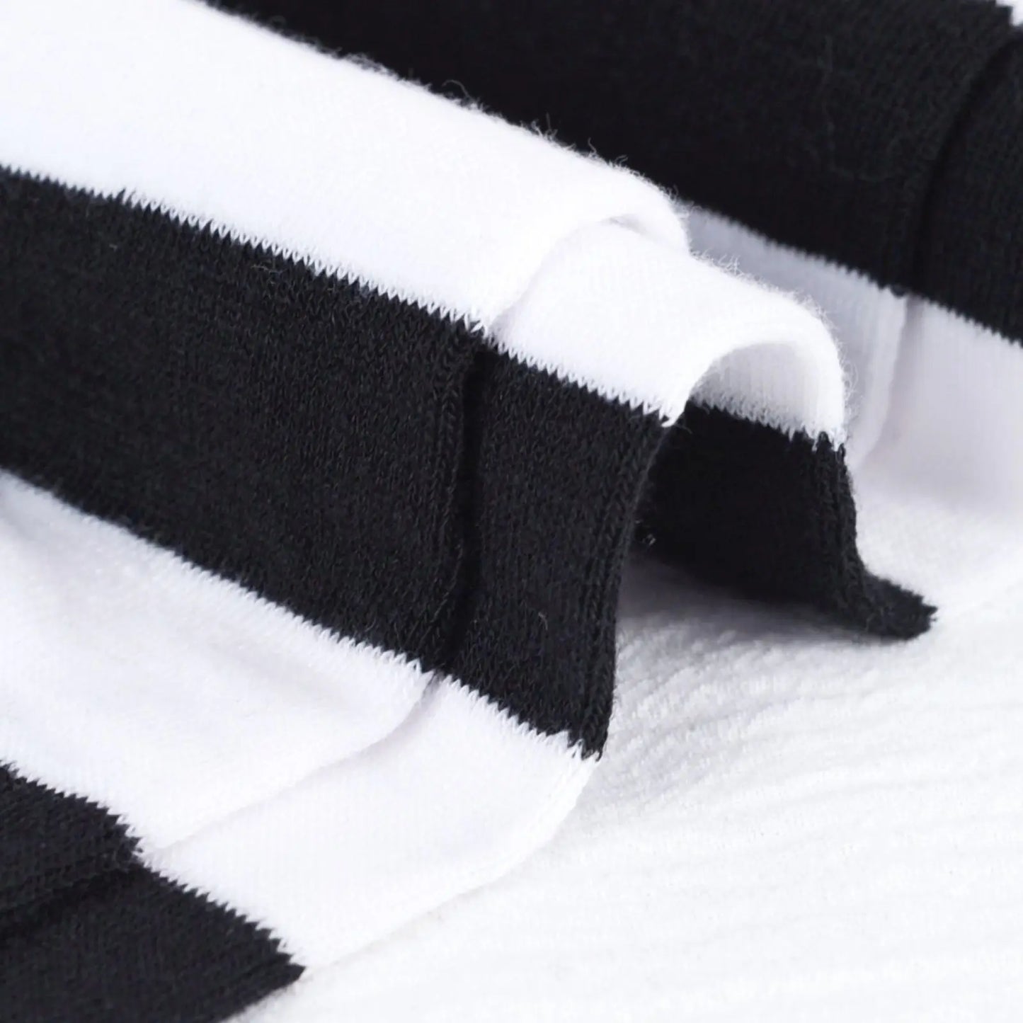 Striped Thigh BlushRoom High Socks
