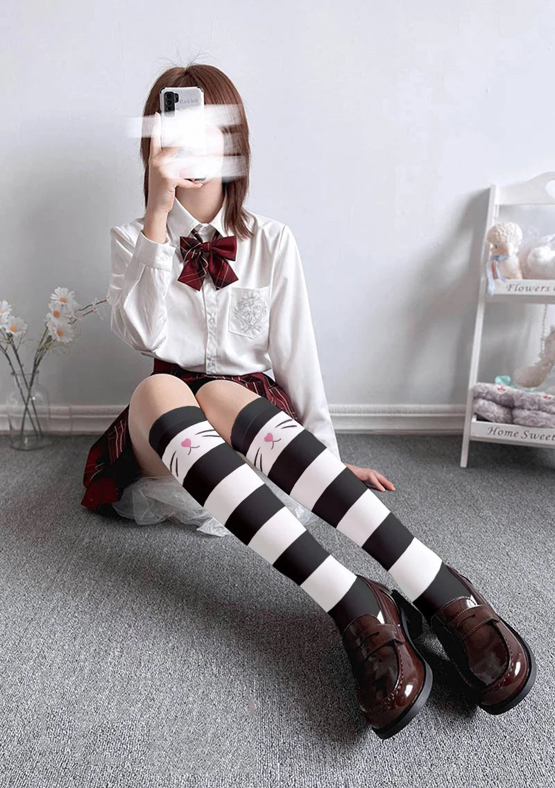 Japanese Sweet Cat BlushRoom Claw Stockings Striped