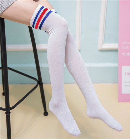 Striped Women BlushRoom Long Socks