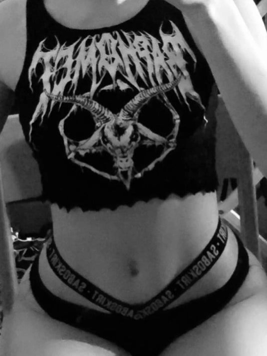 Gothic BlushRoom Black Tops